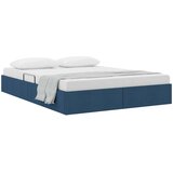  Otomanski krevet s pohranom Plava 140 x 200 cm tkanina | shoptok.hr