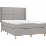 s oprugama i madracem svjetlosivi 140x190 cm od tkanine | shoptok.hr