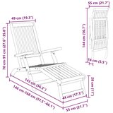 Zložljiv in nagibni ležalnik 2 pcs Naravna Masiven les akacije, (5000284736) | Shoptok.si