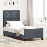vidaXL Postelja Temno Siva 100x200 cm Žamet Cene