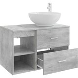  Set namještaja za kupaonicu 2 kom. Betonska siva 49,5 x 44,5 x 80 cm | shoptok.hr