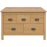  Klubska miza s predalom HILL Medeno rjava 79.5 x 79.5 x 49 cm, (5000295504) | Shoptok.si