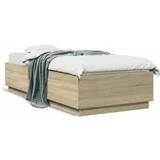  Okvir za krevet boja hrasta 90x200 cm konstruirano drvo