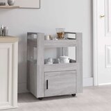  Kolica siva boja hrasta 60x45x80 cm konstruirano drvo Cijene
