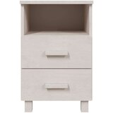vidaXL Nočna omarica 2 kosa bela 40x35x62 cm trdna borovina Cene