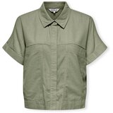 Only Topi &amp; Bluze Caro Linen Shirt - Tea Zelena cene