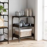  Kuhinjski kolica Crni hrast 60 x 41 x 80.5 cm Konstruirano drvo | Eponuda.com