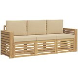  Setovi sofa 3 kom. Bijela i bež Polyester 197.5 x 63 x 73 cm | Shoptok.si