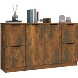  Komode 3 kom boja dimljenog hrasta od konstruiranog drva | shoptok.hr