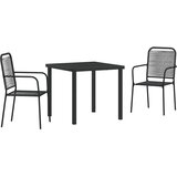  Vrtni set za objed 3 kom. Crna Čelik s prahom premazan | shoptok.hr