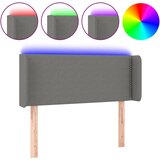 Maison Chic led posteljno vzglavje - vzglavna omarica - nočna omarica temno sivo 103x16x78/88 cm blago, (21708318) Cene