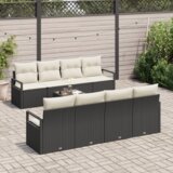 vidaXL set od 9 dijelova vrtne sofe s jastucima crni poli ratan | shoptok.hr