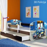  Otroška postelja ACMA z motivom, stranica wenge + predal 160x80 cm 38 Policija | Shoptok.si