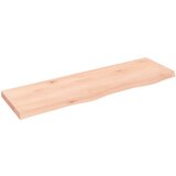 vidaXL Stenska polica 100x30x4 cm neobdelana trdna hrastovina Cene