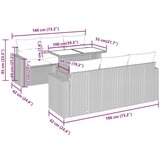  7-dijelni set vrtnih sofa sivi od poliratana | shoptok.hr