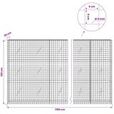  Gabion s žicom debljine 5 mm i mrežom 5x5 cm 1150x20x150 cm - 20 cm 150 cm 1150 cm | shoptok.hr