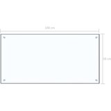 vidaXL Kuhinjska zaščitna obloga prozorna 100x50 cm kaljeno steklo | Shoptok.si