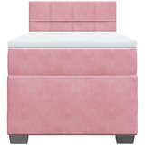 Box spring krevet s madracem ružičasti 90x200 cm baršunasti | shoptok.hr