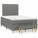  box spring s madracem tamnosivi 120 x 190 cm tkanina | shoptok.hr