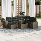 vidaXL 8-dijelni set vrtnih sofa od poliratana s jastucima sivi | shoptok.hr
