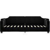  Dnevni krevet s madracem crni 100 x 200 cm od tkanine | shoptok.hr
