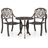  3-dijelni bistro set od lijevanog aluminija brončani | shoptok.hr