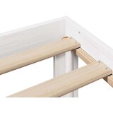 vidaXL Knjižna postelja brez vzmetnice bela 160x200 cm trdna borovina | Shoptok.si