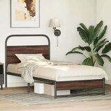  Posteljni okvir brez vzmetnice 107x203 cm rjavi hrast inž. les, (21610153) | Shoptok.si