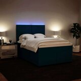  Krevet s oprugama i madracem plavi 140x200 cm baršunasti | shoptok.hr