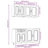  4-dijelni set kuhinjskih ormarića Kalmar konstruiranog drva | shoptok.hr