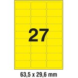  ETIKETE LK 63,5X29,6MM PK25L ZWECKFORM L6004-25 NEON ŽUTE | Shoptok.si