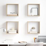  Kockaste zidne police 4 kom boja hrasta sonome 30 x 15 x 30 cm | shoptok.hr
