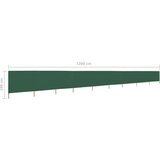  Vjetrobran s 9 panela od tkanine 1200 x 160 cm zeleni | shoptok.hr