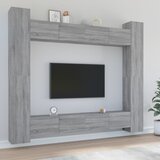 8-dijelni set TV ormarića sivog sonome konstruirano drvo | shoptok.hr