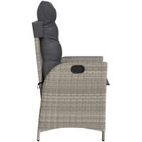  3-dijelni bistro set s jastucima svjetlosivi od poliratana - svjetlosiva i antracit 1 | shoptok.hr