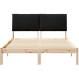  Okvir kreveta Smeđa i crna 160 x 200 cm Masivna borovina | shoptok.hr