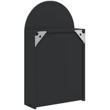  Kupaonski ormarić s ogledalom LED lučni crni 42 x 13 x 70 cm | shoptok.hr