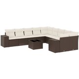 Maison Chic Seti vrtnega pohištva - Vrtna garnitura - Vrtni pohištvo set 11-delna z blazinami rjava poli ratan, (21816259) | Shoptok.si