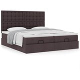 vidaXL Okvir kreveta s madracima tamnosmeđi 200x200cm tkanine | shoptok.hr