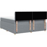  Krevet s oprugama i madracem svjetlosivi 200 x 200cm od tkanine | shoptok.hr