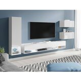 P & B Dnevni Regal Amadeo, Bela, Visoki Sijaj, Led, 4-Delno | Shoptok.si