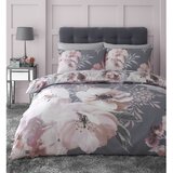 Catherine Lansfield siva posteljina Dramatic Floral, 200 x 200 cm Cijene