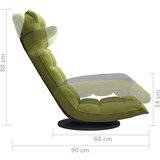 vidaXL Okretna podna stolica svjetlozelena baršunasta | shoptok.hr
