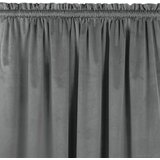  Curtain VILA color graphite style classic 5 cm pole pocket with 3 cm fringe velvet 200x225 HOMEDE | shoptok.hr