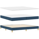  LED Box Spring Krevet s LED trakama Plava 200 x 200 cm tkanina | Eponuda.ba
