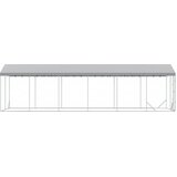 Vanjski kavez za pse s krovom srebrni 3x9x2,5 m pocinčani čelik | shoptok.hr