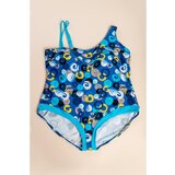 Fenzy Plus Size Enodelne Kopalke S Potiskom, Modre | Shoptok.si