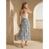 Sinsay Midi suknja s cvjetnim uzorkom i nabranim detaljima | shoptok.hr
