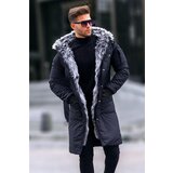 Madmext Black Long Faux Shearling Down Coat 5995 | Shoptok.si