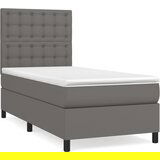 The Living Store Box spring postelja z vzmetnico siv 100x200 cm umetno usnje - Box Spring Postelja, (21520946) | Shoptok.si